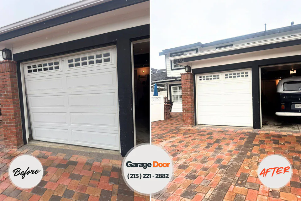 Before and after: garage door repair 50651